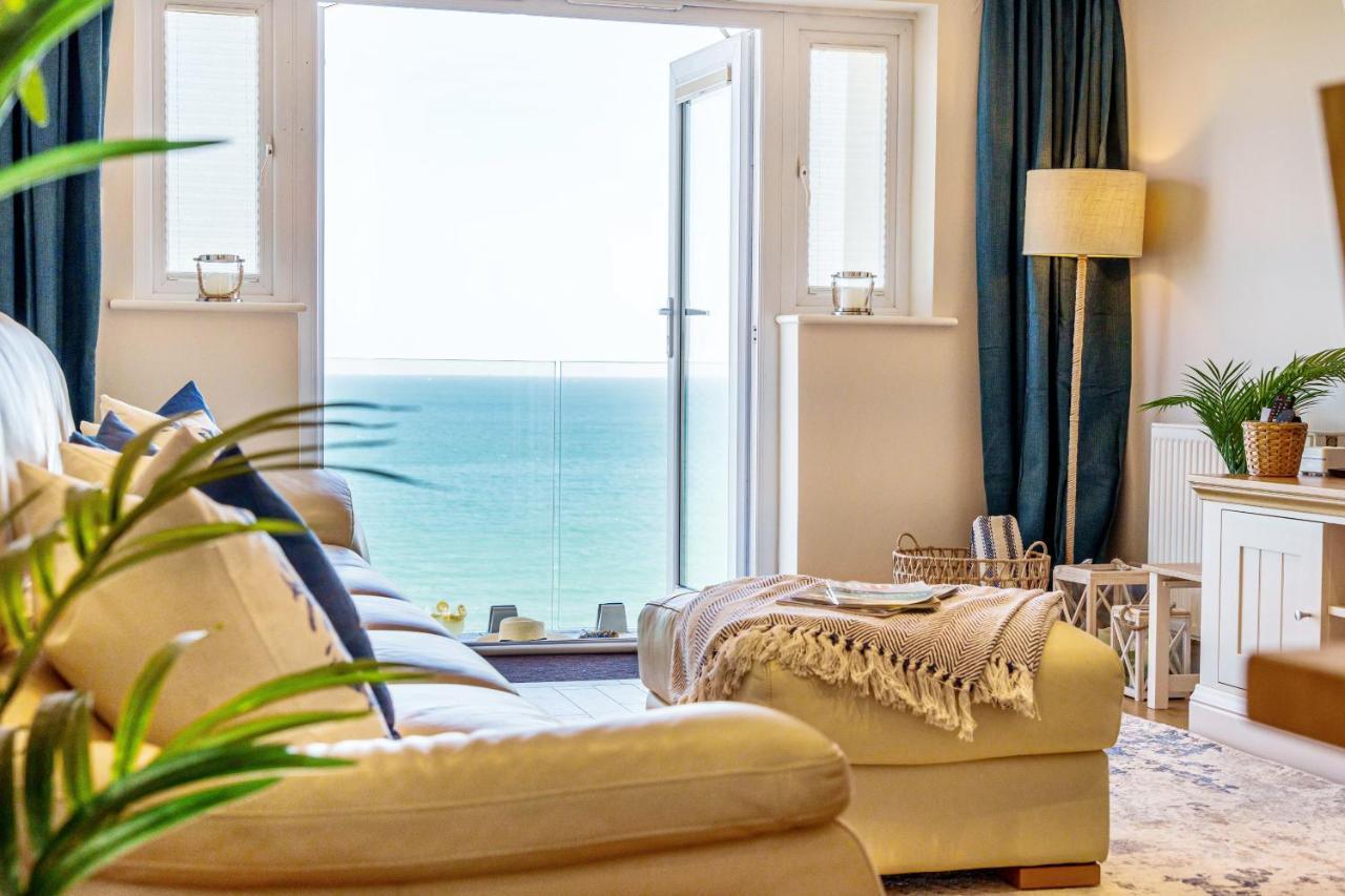 Carbis Bay - Luxury 3 Bed Penthouse Apartment With Sea Views Parking Sauna Balcony 외부 사진